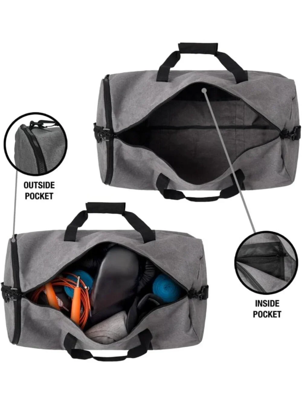 Lightweight Packable Duffel Bag with Superman S-Shield Logo for Gym & Sports